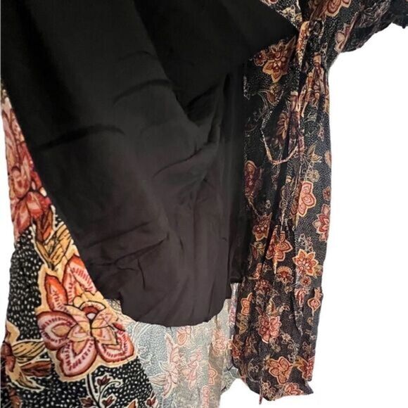 Minkpink Meyhda‎ Floral Puffer Sleeves Wraparound Boho Midi Dress Size Small NWT - Picture 8 of 16